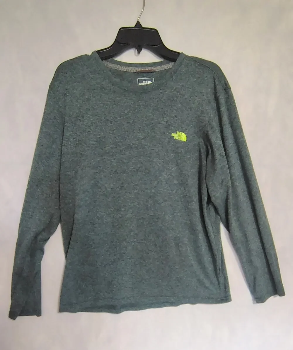 North Face Long-Sleeve Performance Shirt Charcoal Gray Size M